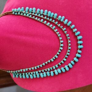 Elegant TurquoiseColored Beaded Necklace